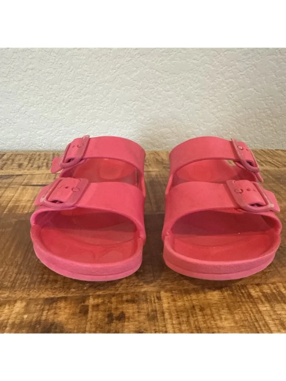 Birkenstock EVA Kids Pink Slip On Rubber Sandals Slides Size 34 US 3 Double